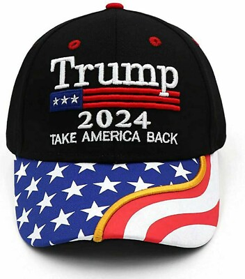 #ad Donald Trump Hat Make America Great Again 2024 Campaign Republican Black Cap