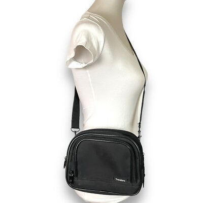 #ad Travelpro Black Crossbody Bag Converts To Duffel Bag Lightweight Travel