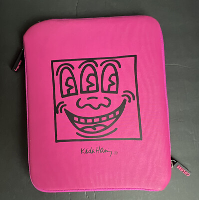 #ad Keith Haring Colors iPad Case Three Eyed Monster Pink Fuscia