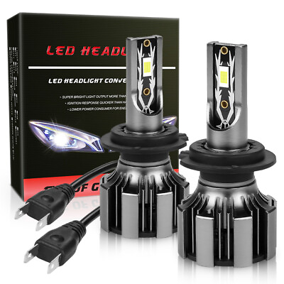 #ad 2x H7 LED Headlight Bulb Kit High Low Beam 120W 25000LM Super Bright 6000K White