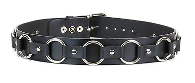 #ad Strap Bondage Belt O Ring Leather Strap Punk Goth GNR Thrashmetal Sid Vicious