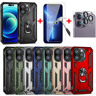 #ad For iPhone 15 Pro Max 14 Plus 13 12 11 Shockproof Case Screen Camera Protector