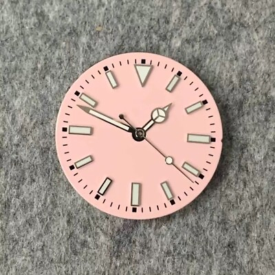 #ad 29mm Luminous Watch Dial Pink Hands for NH36A 35 8215 2813 Seiko SKX007