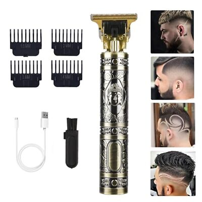 #ad Hair Clippers Beard Mustache Professional Trimmer Barber Shaver T Blade Liner US