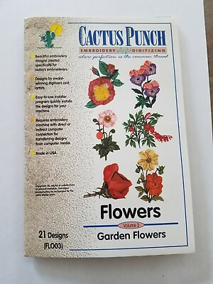 #ad Machine Embroidery Flowers Volume 3 Garden Flowers 21 Designs FLO03