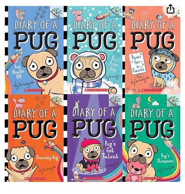 #ad Diary of a Pug Children#x27;s Books Lot 6