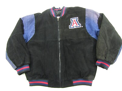 #ad University Of Arizona Varsity Jacket Mens Medium Leather College Wildcats Zipper