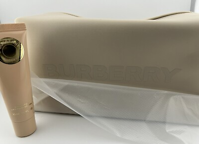 #ad Burberry Logo Clutch Toiletry Bag Cosmetic Pouch Travel Case Beige amp; Lotion