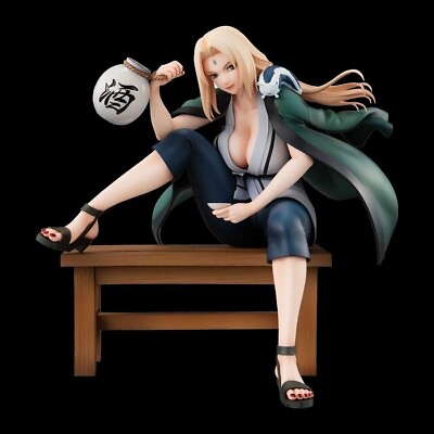 #ad Sexy Adult Anime Statue Sitting Drinking Tsunade Model Figure Home Deco Art Toy