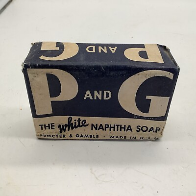 #ad Vintage Proctor and Gamble White Naphtha Laundry Soap Bar P and G Made In USA