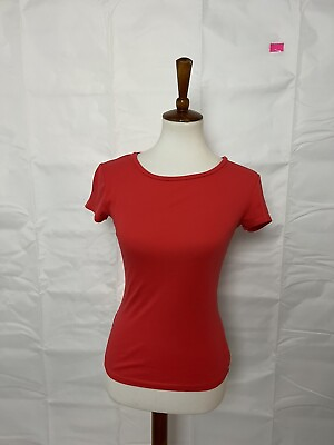 #ad Ann Taylor Women Red Short Sleeve T Shirt Small