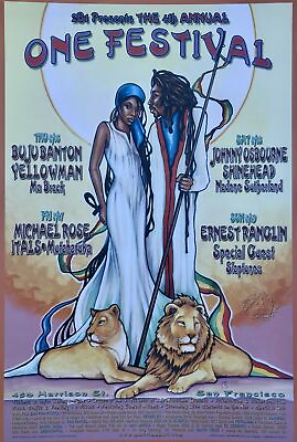 #ad One Festival Reggae Concert Poster 2001 MHP 126