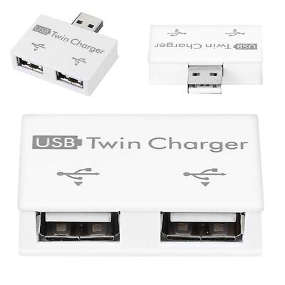 #ad 2.0 USB Hub 2 Ports Charger Expander Hub Adapter Mini dual Splitter NEW