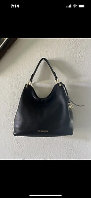 #ad Michael Kors Handbag Black Leather