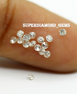 #ad 0.27 Ct Natural Diamonds Round Brilliant 15 PCS Lot Color H I1 Clarity Loose 4MM