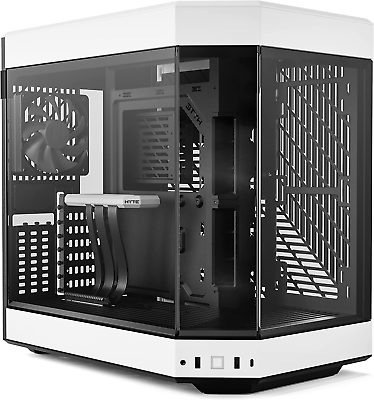 #ad Y60 Modern Aesthetic Dual Chamber Panoramic Tempered Glass Mid Tower ATX Compute