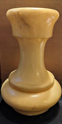 #ad Alabaster Small Taper Candlestick Holder 4.75 In