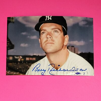 #ad Bobby Richardson Signed Autograph 3x5 Photograph New York Yankees