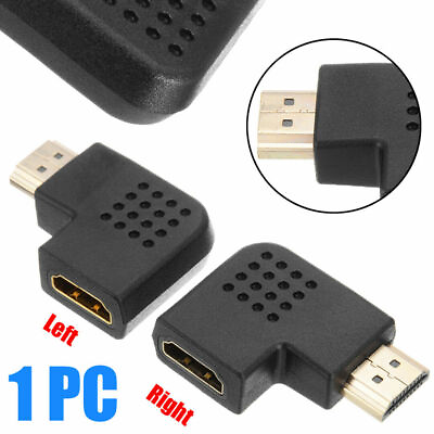 #ad HDMI Adapter Right Left 90 ° Angle Male to Female Type Port Angled adaptor