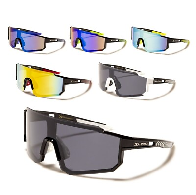 #ad X Loop Sunglasses Wrap Around Plastic Frames Sport Cycling Running Biker For Men