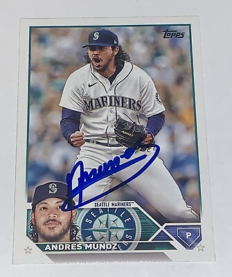 #ad Andres Munoz SIGNED 2023 Topps Update Series Card #US21 Auto Seattle Mariners