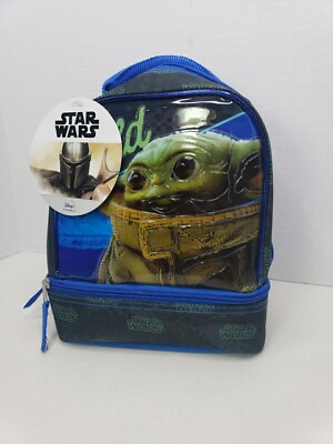 #ad Star Wars The Child Baby Yoda LUNCH KIT BOX BAG Insulated Dual Compartment New