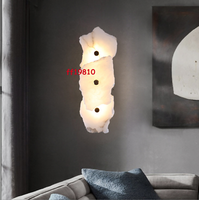 #ad Nordic Marble Stone Irregular Wall Light Mounted Lamp Beside Bedroom Lampshade