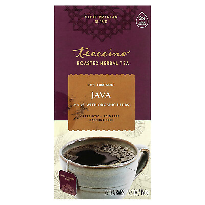 #ad Roasted Herbal Tea Java Caffeine Free 25 Tea Bags 5.3 oz 150 g