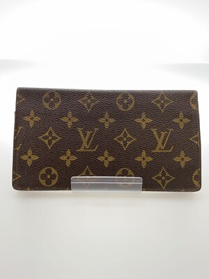 #ad Louis Vuitton Monogram Porto Chequier Double M62223 Long Wallet japan