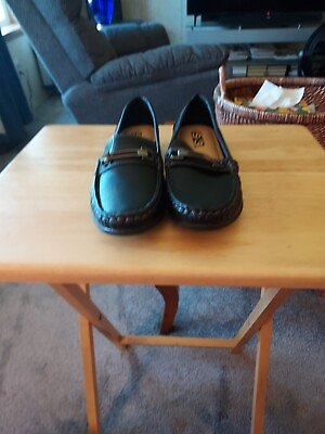 #ad Womens S 3 Black Loafers