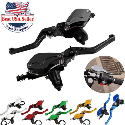 #ad 7 8quot; Motorcycle Brake Clutch Pump Lever amp; Hydraulic Master Cylinder Reservoir