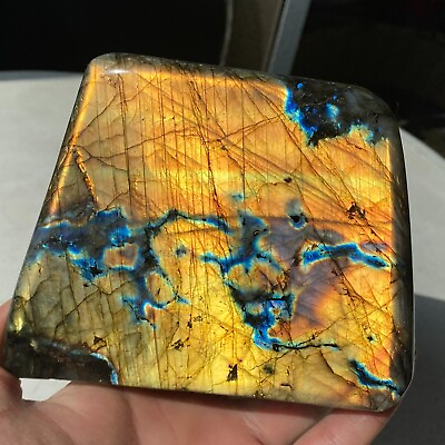 #ad 2.85LB Top Labradorite Crystal Stone Natural Rough Mineral Specimen Healing X47