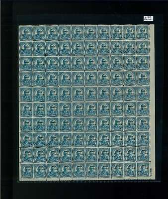#ad 1928 US Postage Stamp #648 Mint Full Sheet Hawaii Overprint Plate No. 18908