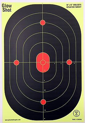 #ad 10 Pack LARGE 12quot; X 18quot; Reactive Splatter Targets Glow for Gun Rifle Pistol