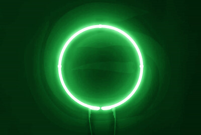 #ad 12quot;x12quot; Round Circle Green Neon Sign Acrylic Light Lamp Gift Window Decor ZS1334