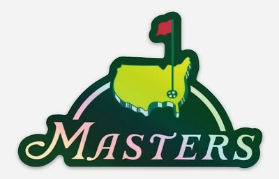 #ad Masters Golf Logo HOLOGRAPHIC Vinyl STICKER Decal Car Laptop Window Wall