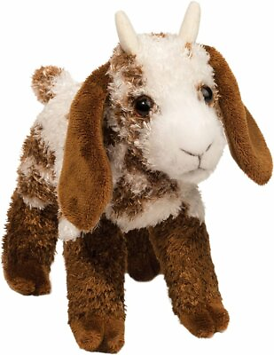 #ad Douglas Bodhi Goat Plush Toy Stuffed Animal 8” Brown White Floppy Ears Cuddle