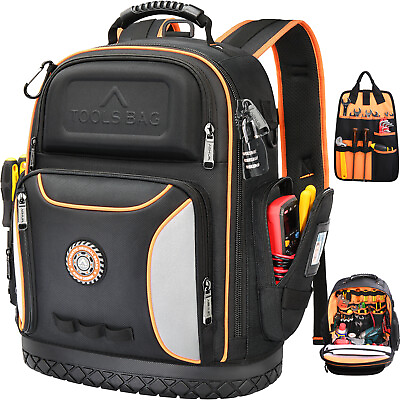 #ad Aokur Tool Backpack Durable Heavy Duty 1680D Electrician Waterproof Backpack
