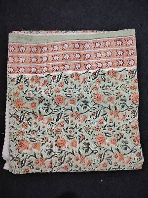#ad Indian Hand Block Print Cotton King Kantha Quilt Throw Blanket Bedspread Gudari