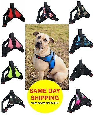 #ad Dog Pet Vest Harness No Pull w Handle Adjustable Control Reflective S M Large XL