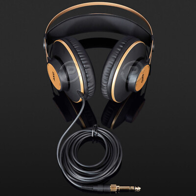 #ad Genuine AKG K92 Over Ear Closed Back Monitor Studio Stereo Headphones Black Gold