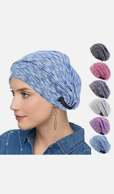#ad Satin Silk Lined Sleep Cap Adjustable Slouchy Beanie Chemo Cap Women#x27;s Hair Care