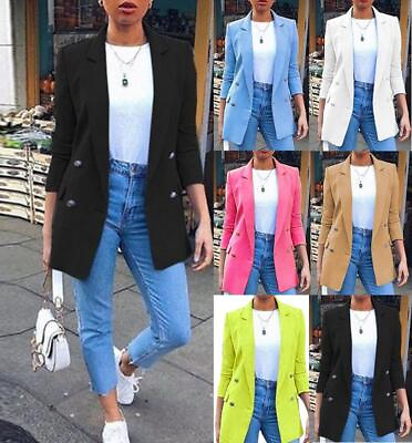 #ad Woman Spring Street Long Sleeve Coat Blaze Blazer Tops Womens Loose Cardigan