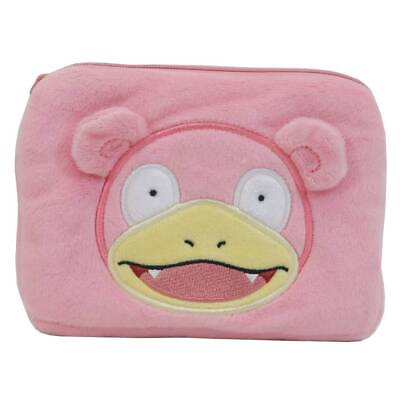 #ad Pokemon Mini Pouch Slowpoke 14855 Face Pocket Monster Pink Plush Case New Japan