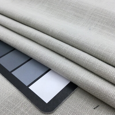 #ad Grey Slub Weave Linen Like Fabric Drapery Upholstery Medium Weight ...