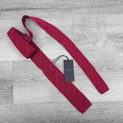 #ad Ted Baker Men’s Red Get Knotted Textured Adjustable Tie