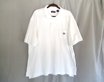#ad Chaps men#x27;s polo shirt 2XB 2G white short sleeves 100% cotton golf tennis resort