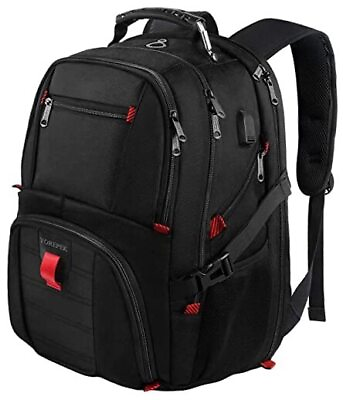 #ad Travel Backpack Extra Large 50L Laptop Backpacks for Men Women 17 inch Black