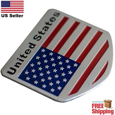 #ad US Flag Sticker Decal Emblem Shield Shape