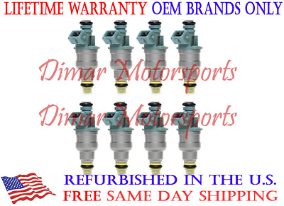 #ad OEM Fuel Injector Set of 8 fits 1995 1998 CONTINENTAL